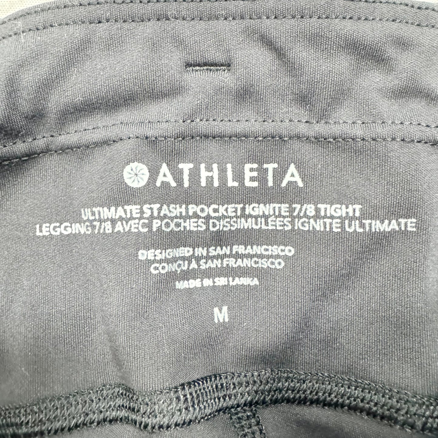 Athletic Leggings By Athleta In Black, Size: M