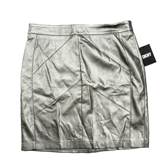 Skirt Mini & Short By Dkny In Silver, Size: 12