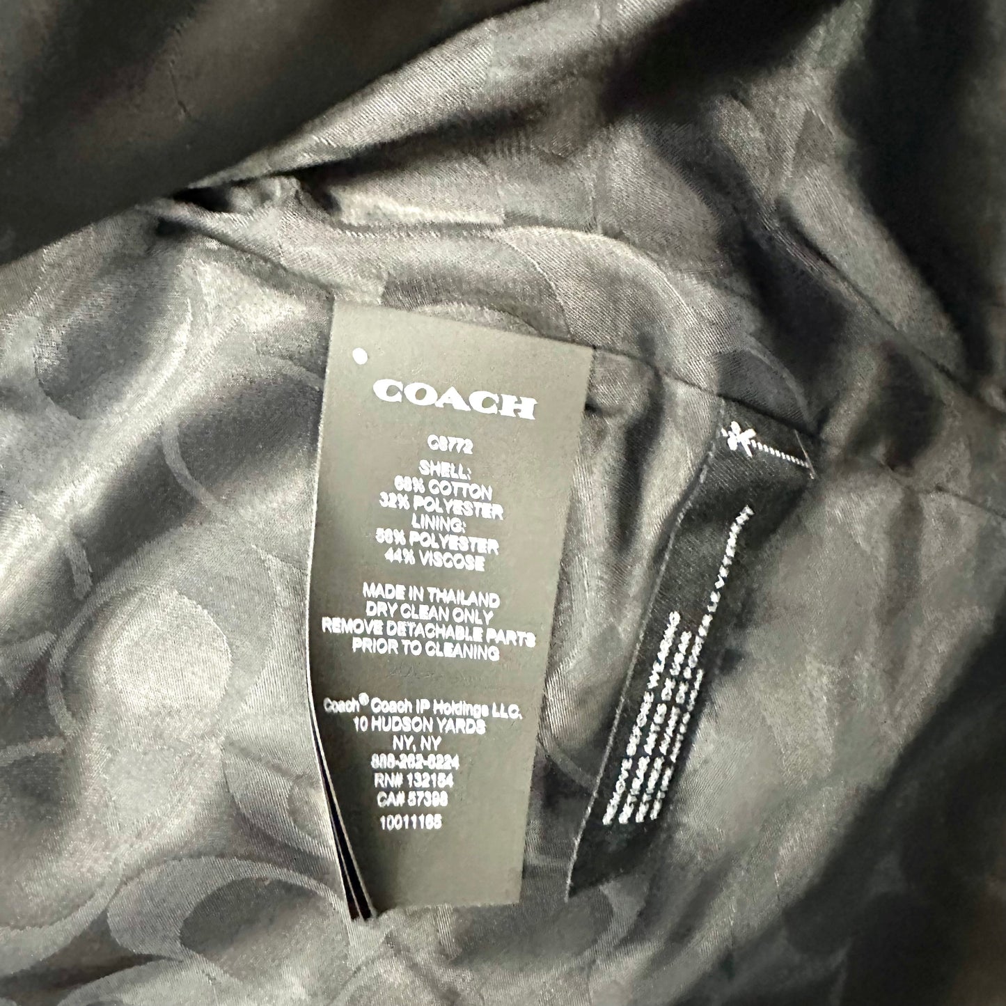 Coat Designer By Coach In Tan, Size: M