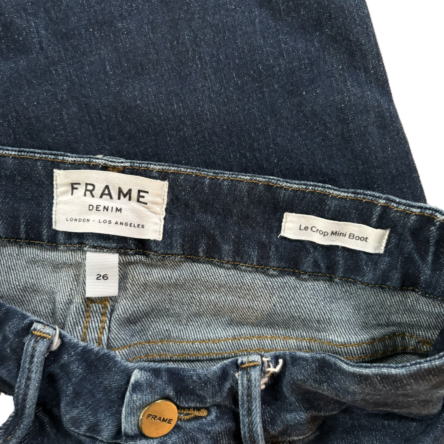 Jeans Boot Cut By Frame In Blue Denim, Size: 2