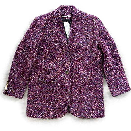 Coat Wool By Veronica Beard In Purple, Size: L