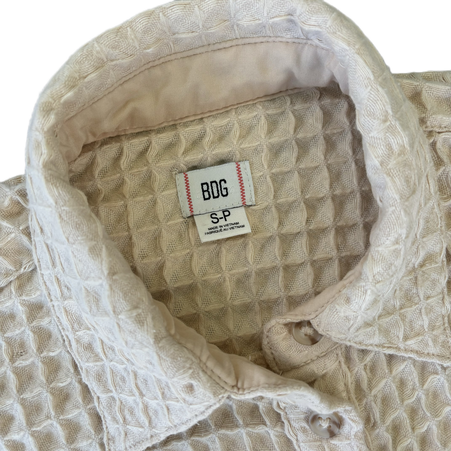 Jacket Shirt By Bdg In Cream, Size: S