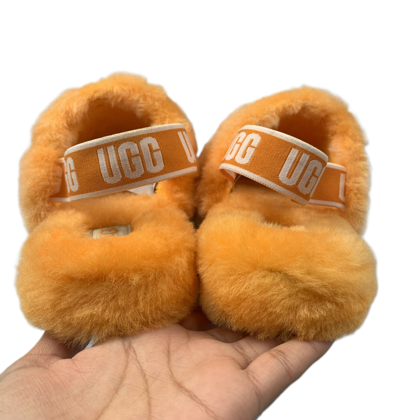 Slippers Designer By Ugg In Orange, Size: 5