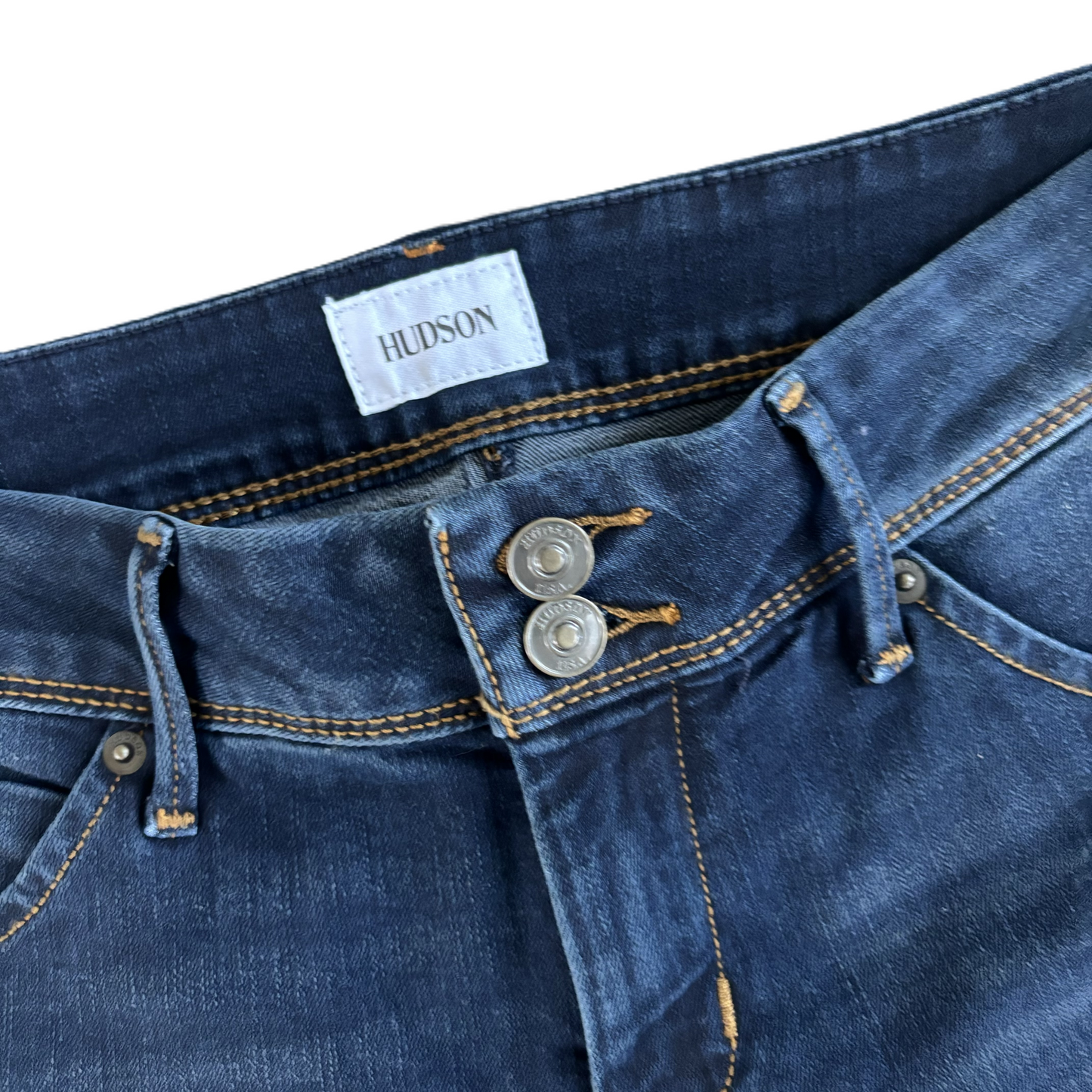 Jeans Skinny By Hudson In Blue Denim, Size: 6