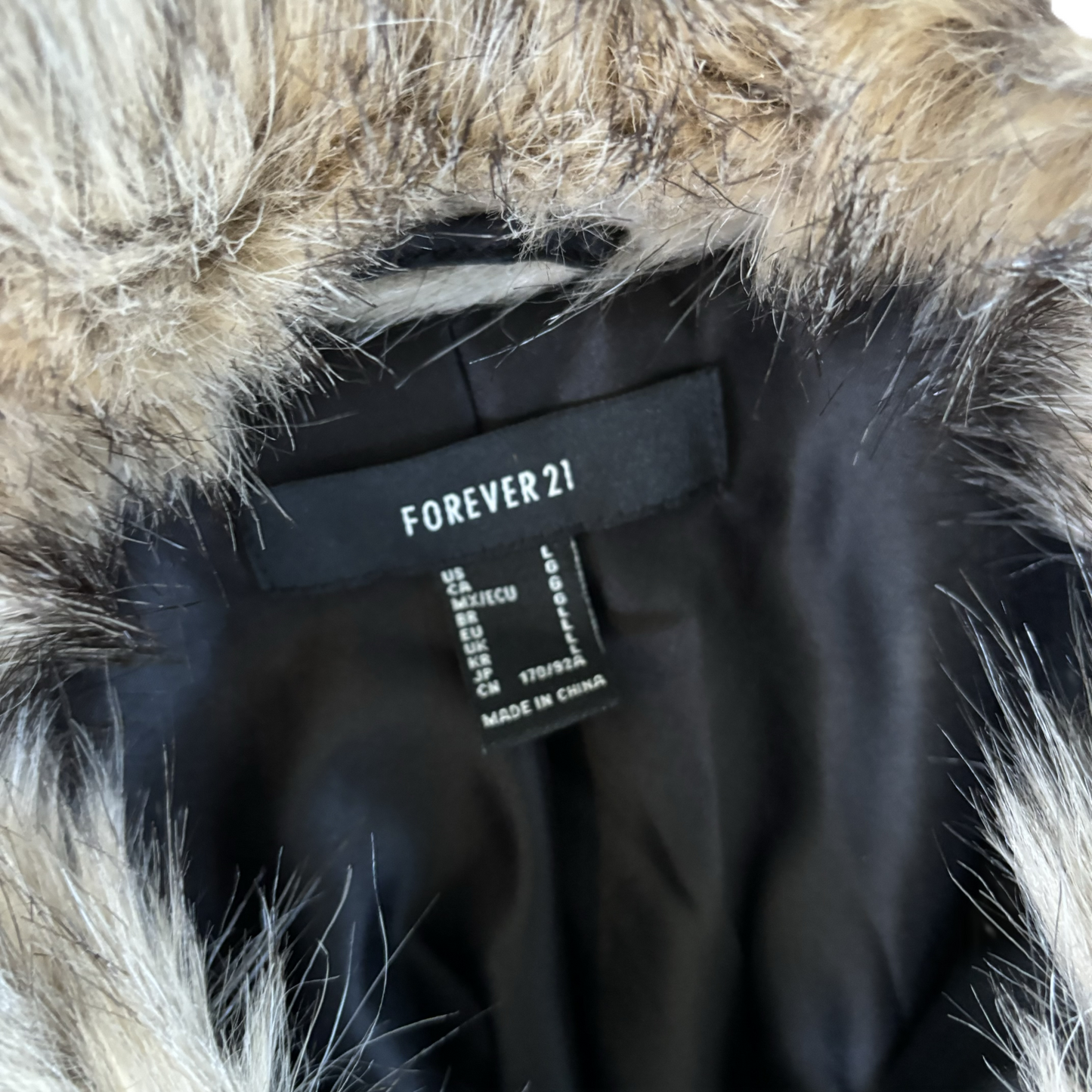 Jacket Faux Fur & Sherpa By Forever 21 In Brown, Size: L