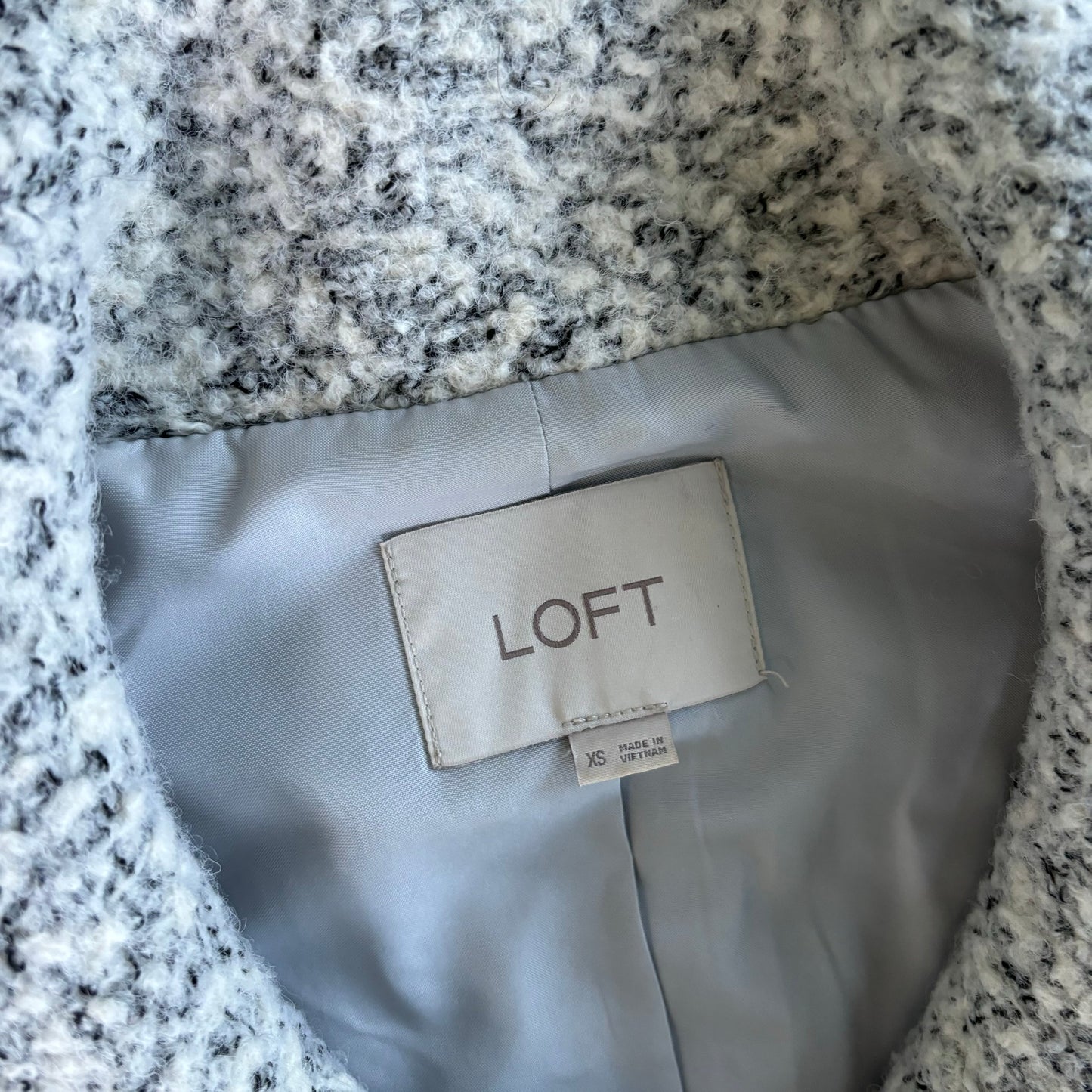 Coat Wool By Loft In Grey, Size: Xs