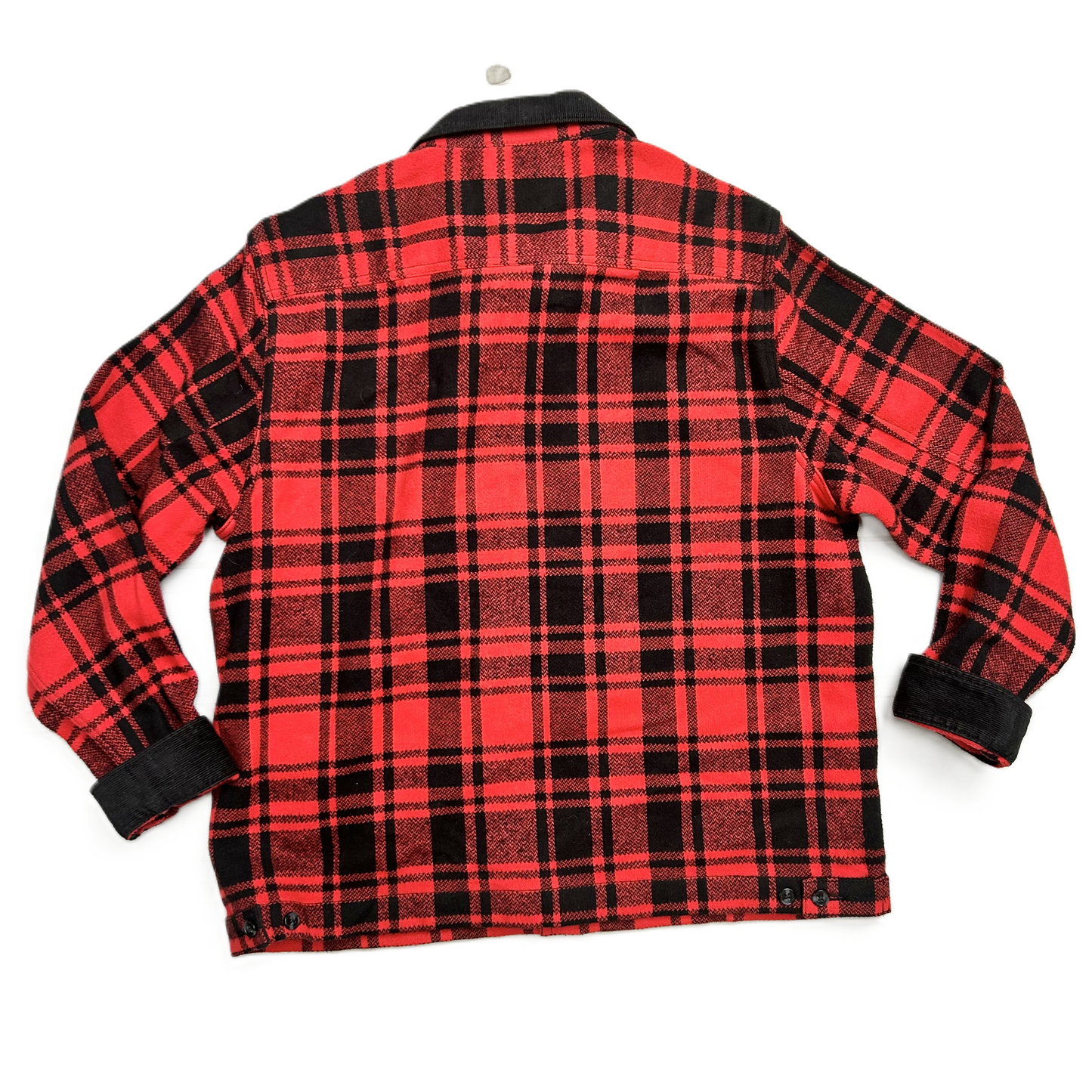 Jacket Shirt By Free Assembly In Plaid Pattern, Size: Xl