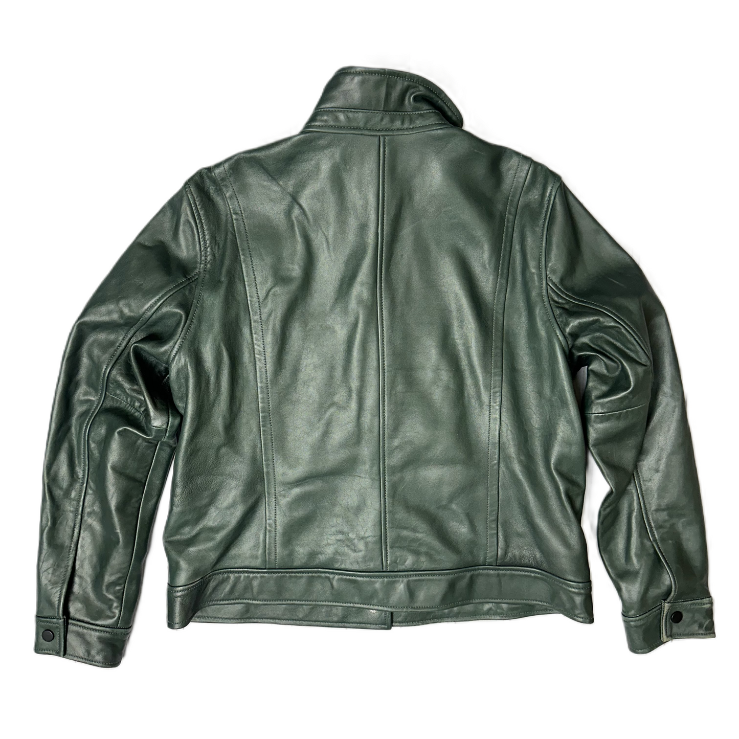 Jacket Leather By Lucky Brand In Green, Size: Xl