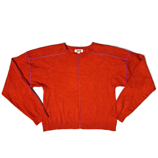 Sweater By 525 In Orange, Size: S