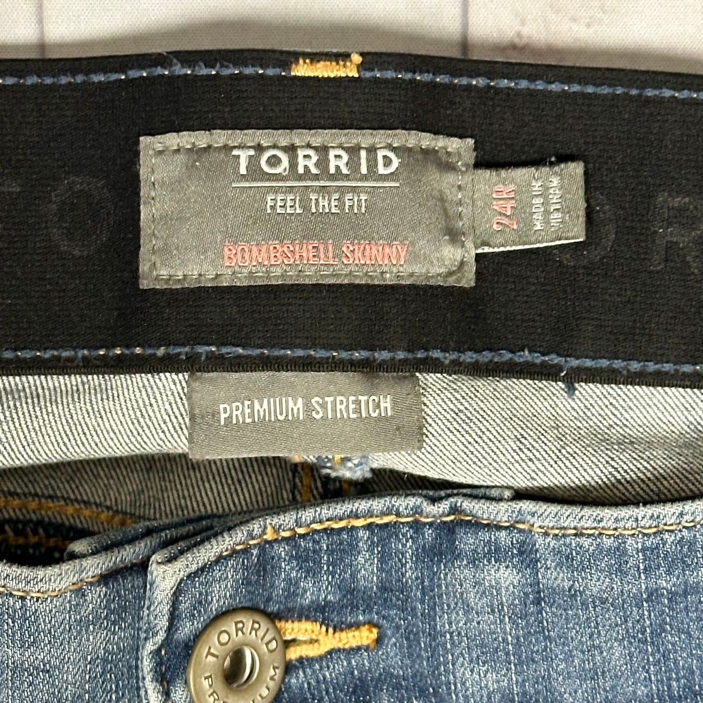 Jeans Skinny By Torrid In Blue Denim, Size: 24