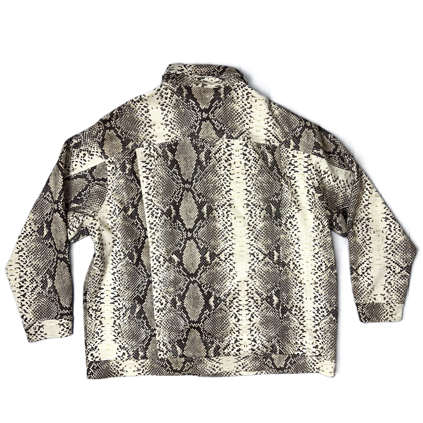 Jacket Shirt By Main Strip In Snakeskin Print, Size: M