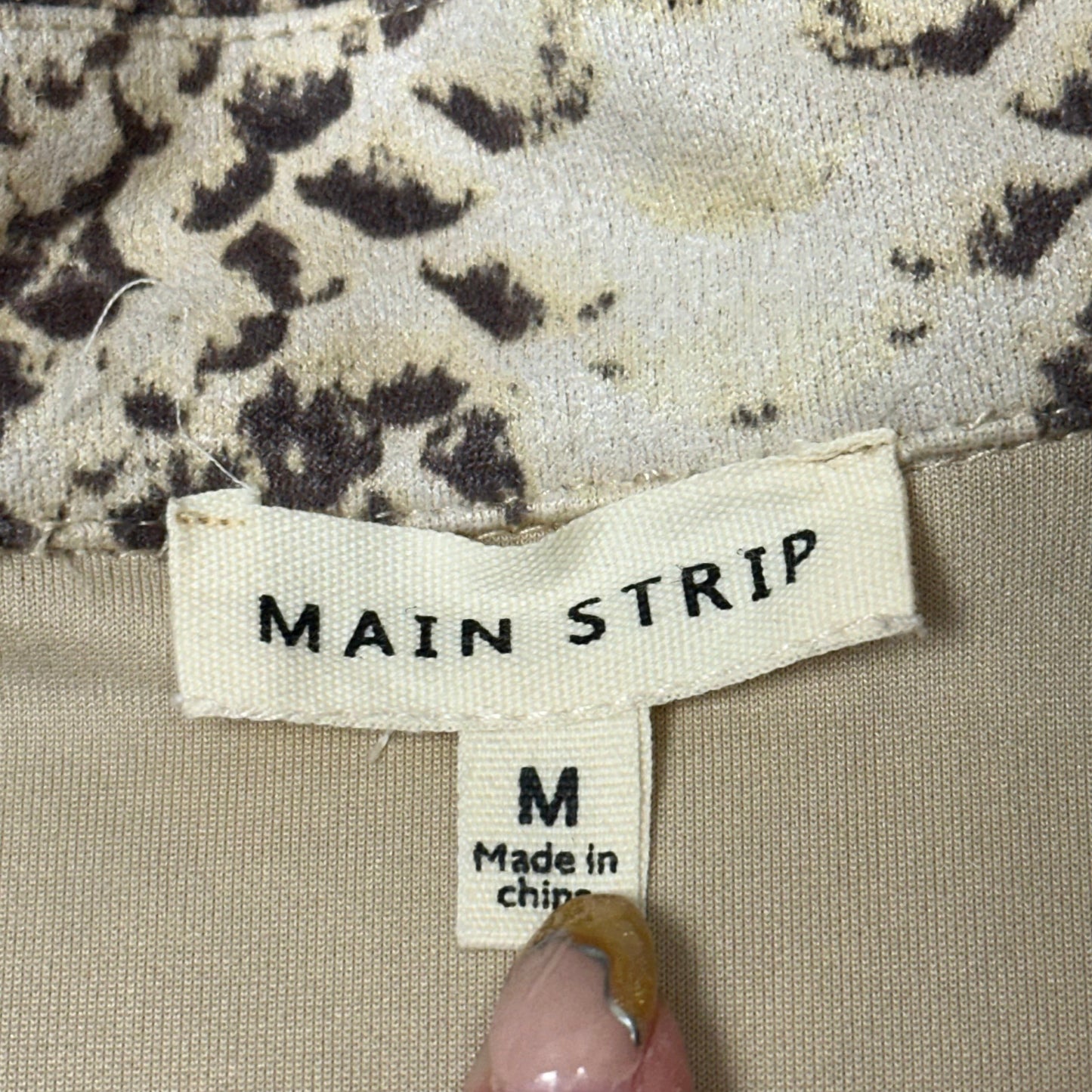 Jacket Shirt By Main Strip In Snakeskin Print, Size: M