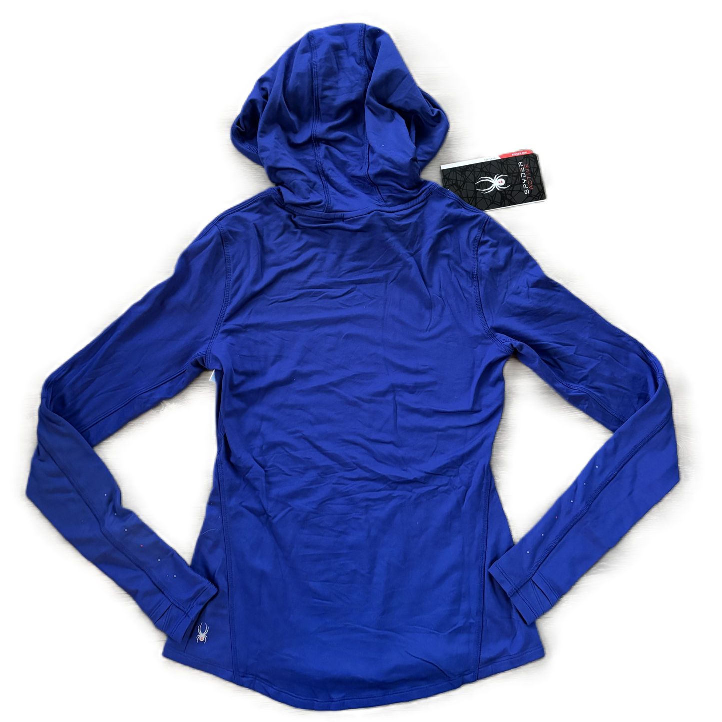 Athletic Top Long Sleeve Hoodie By Spyder In Blue, Size: S