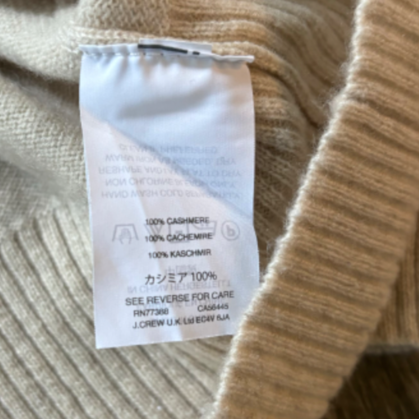 Sweater Cashmere By J. Crew In Beige, Size: M