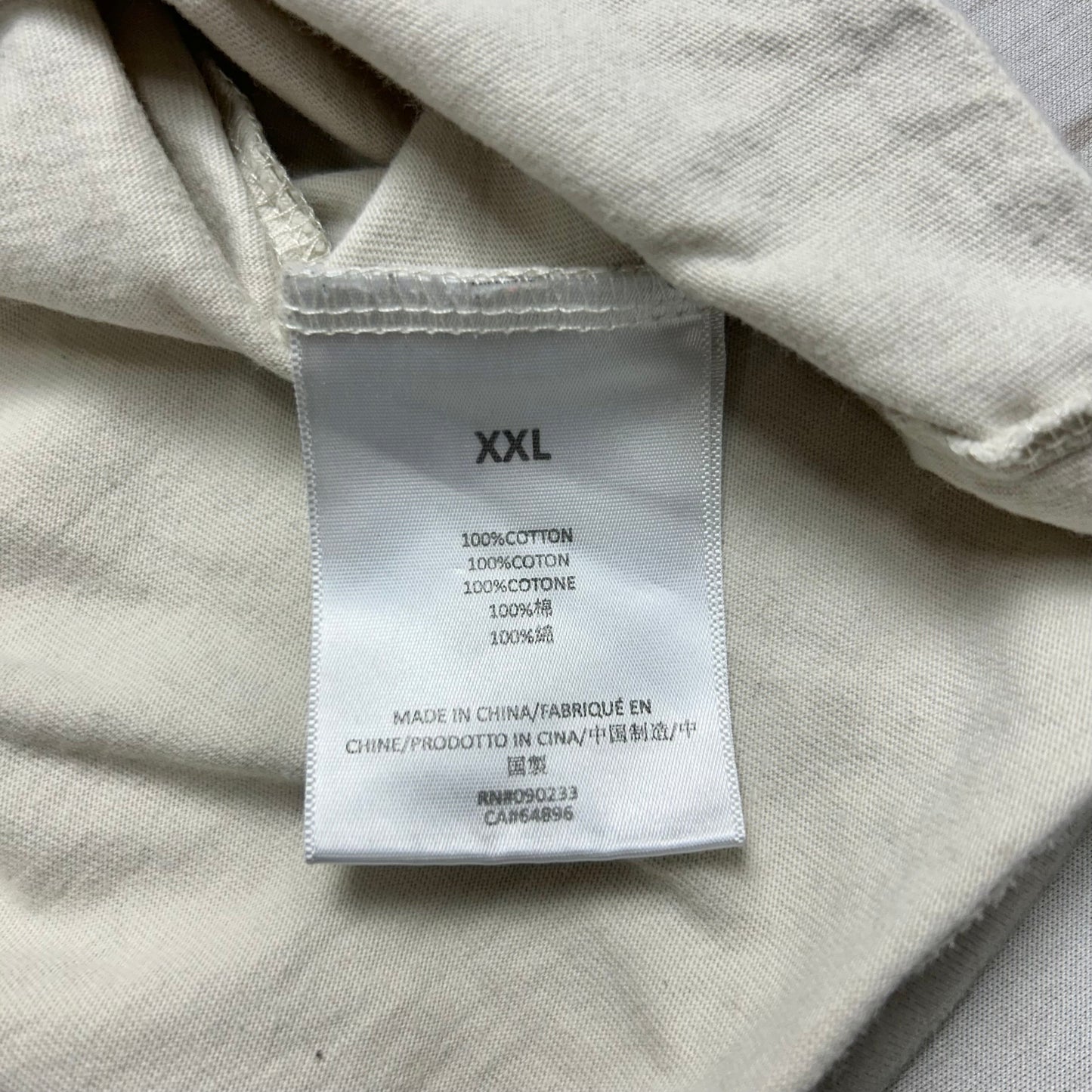 Top Short Sleeve By Essentials Fear Of God In Cream, Size: 1x