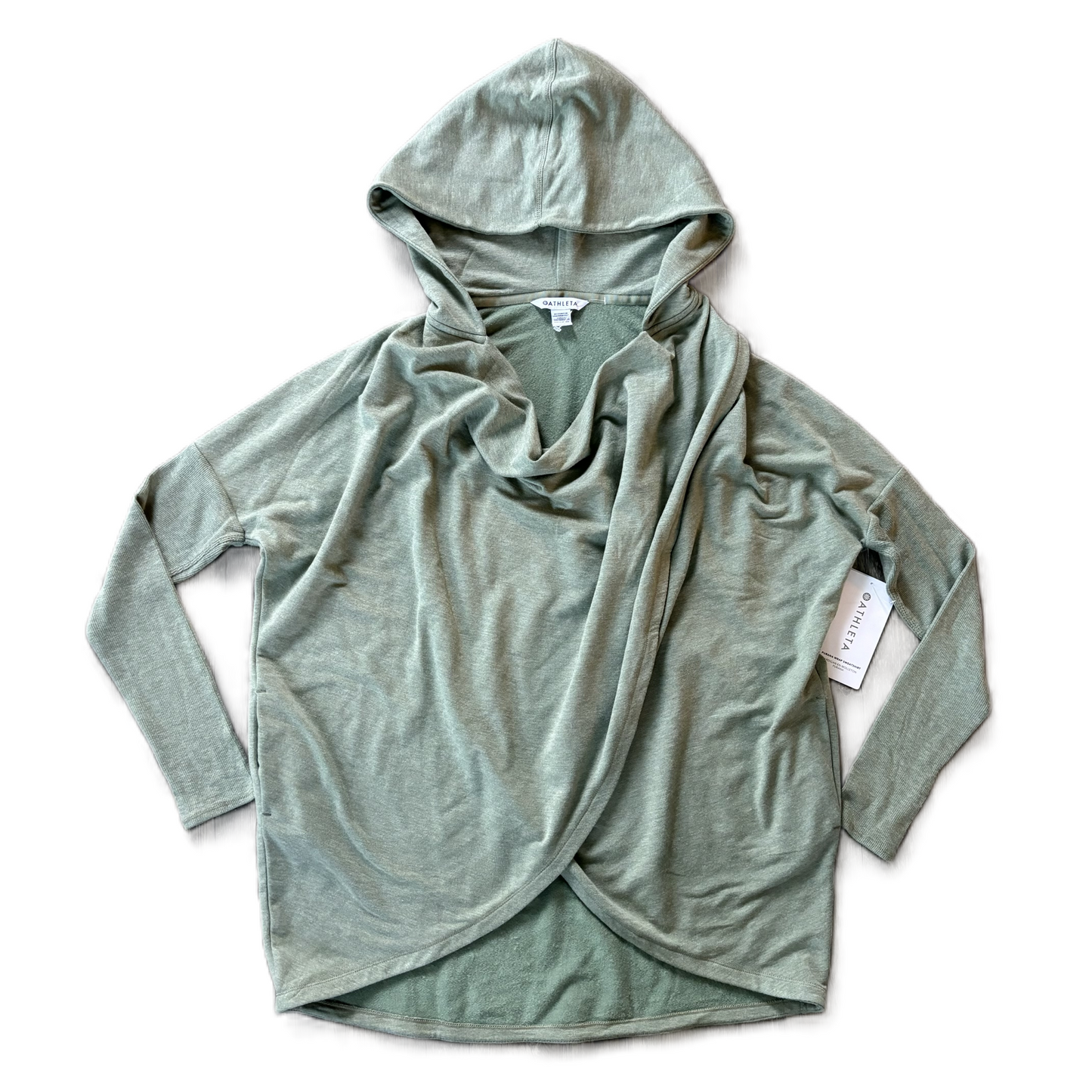 Athletic Sweatshirt Hoodie By Athleta In Green, Size: M