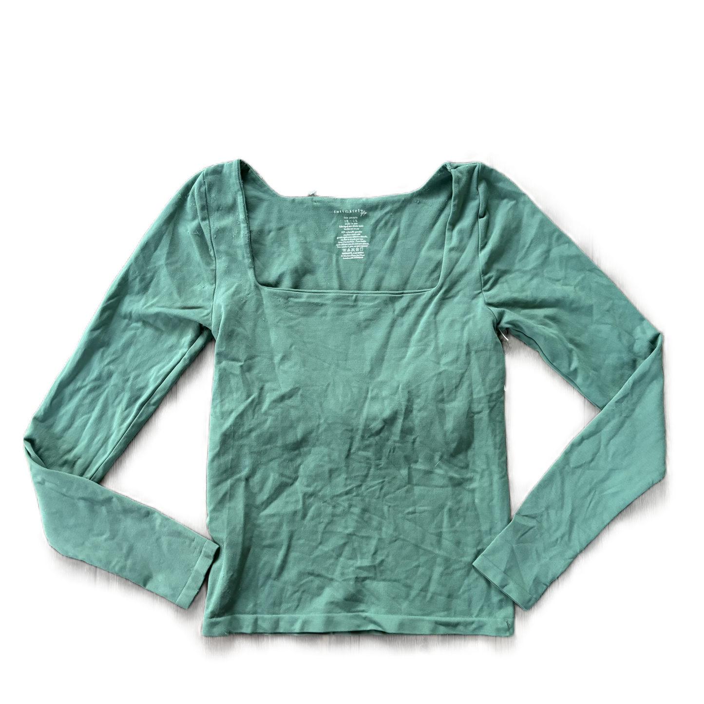 Top Long Sleeve By Free People In Green, Size: Xl