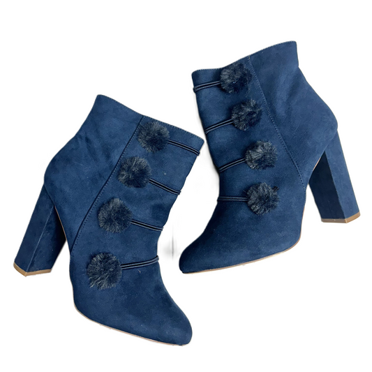 Boots Ankle Heels By Justfab In Navy, Size: 12