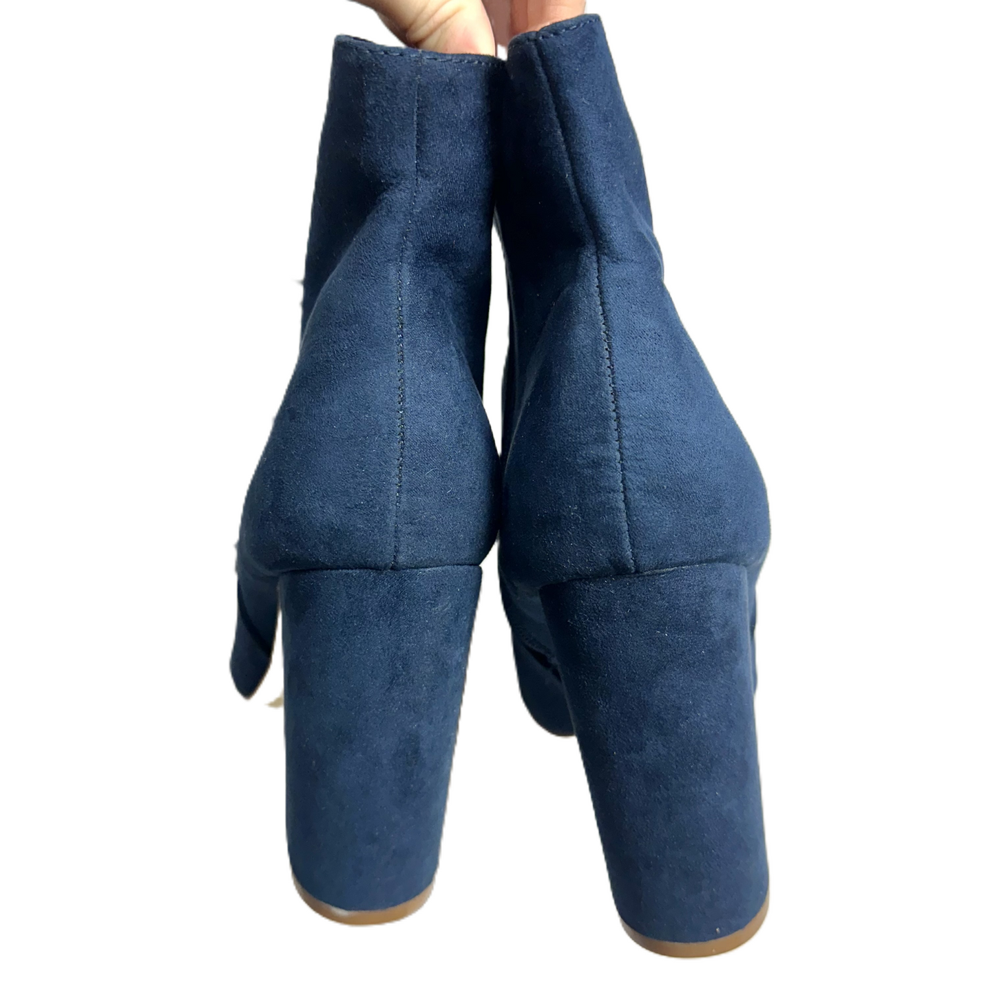 Boots Ankle Heels By Justfab In Navy, Size: 12