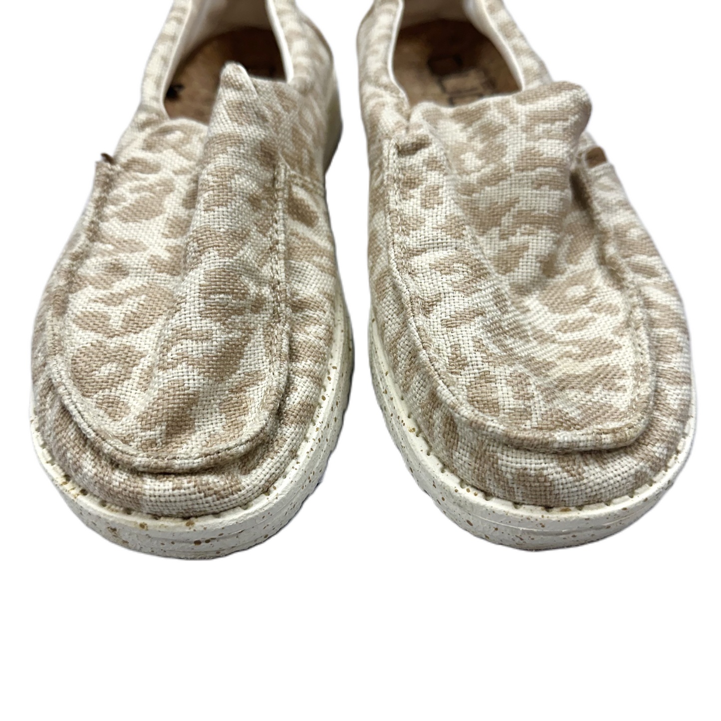 Shoes Flats By Hey Dude In Animal Print, Size: 9