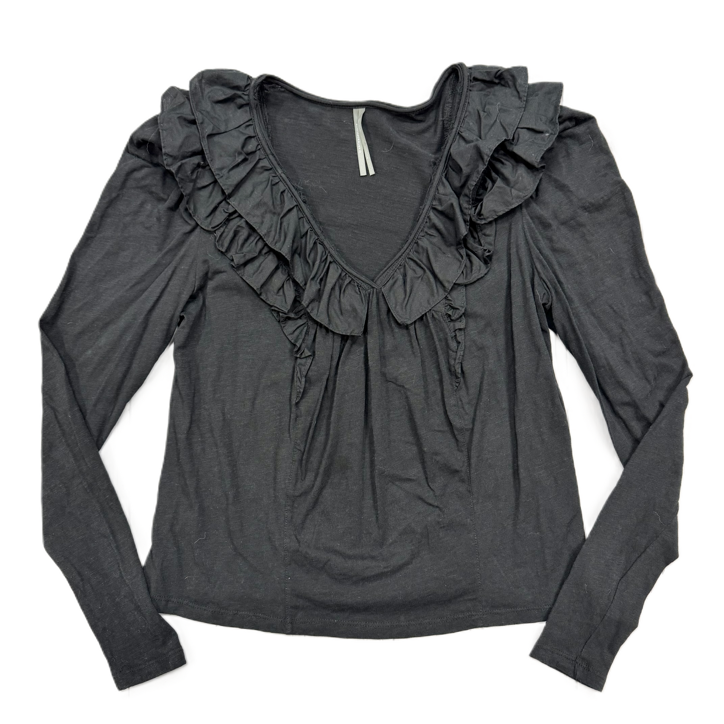 Top Long Sleeve By Anthropologie In Black, Size: S