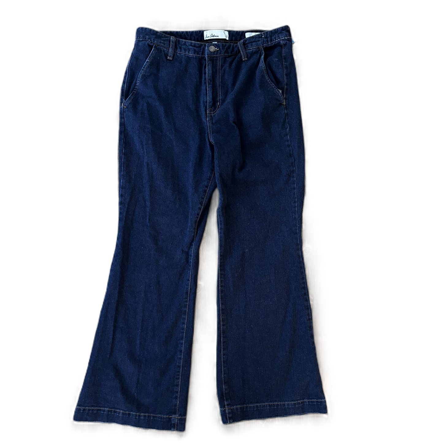 Jeans Flared By Sam Edelman In Blue Denim, Size: 14