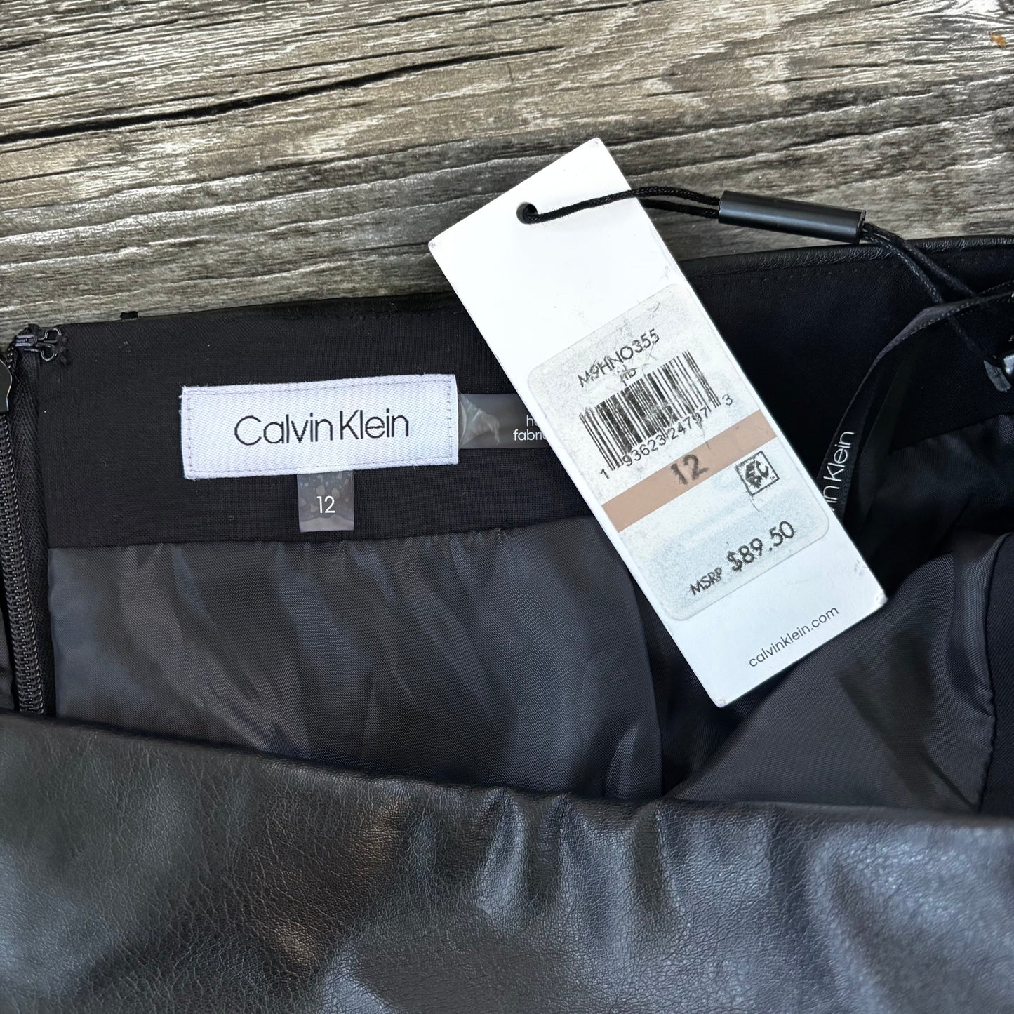 Skirt Midi By Calvin Klein In Black, Size: 12