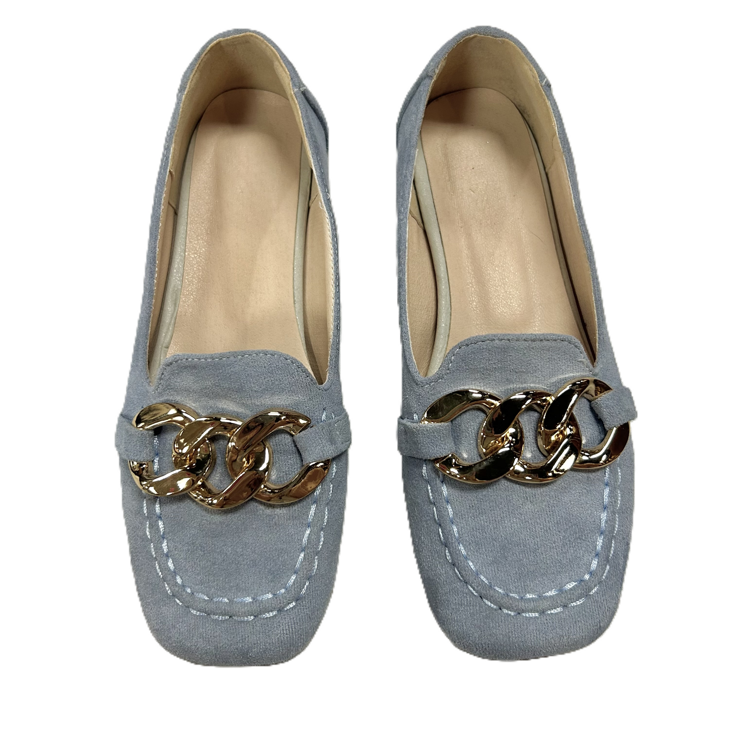 Shoes Flats In Blue, Size: 6