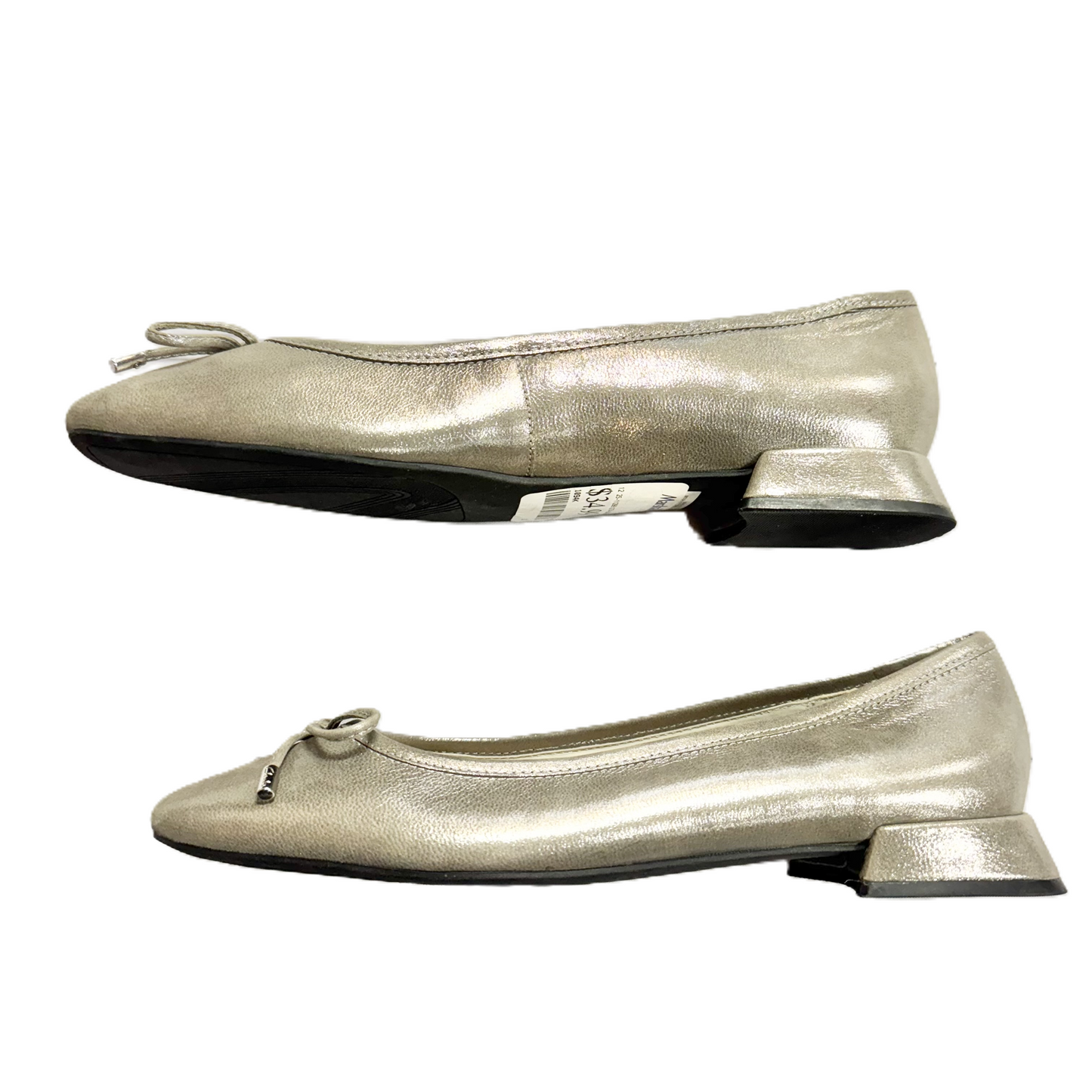 Shoes Flats By Clarks In Silver, Size: 7.5