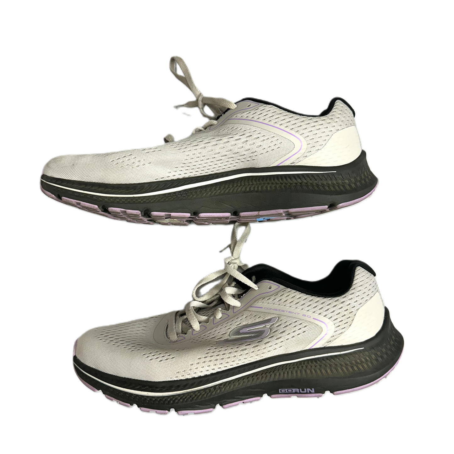 Shoes Athletic By Skechers In Grey & Purple, Size: 11