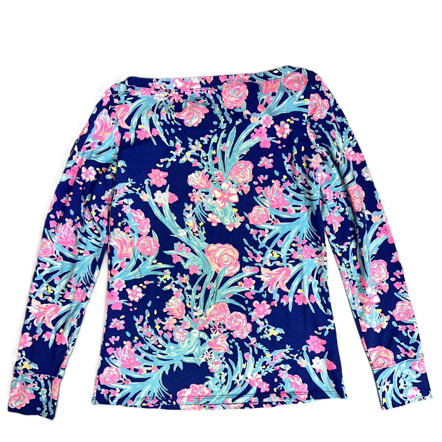 Top Long Sleeve Designer By Lilly Pulitzer In Blue, Size: S