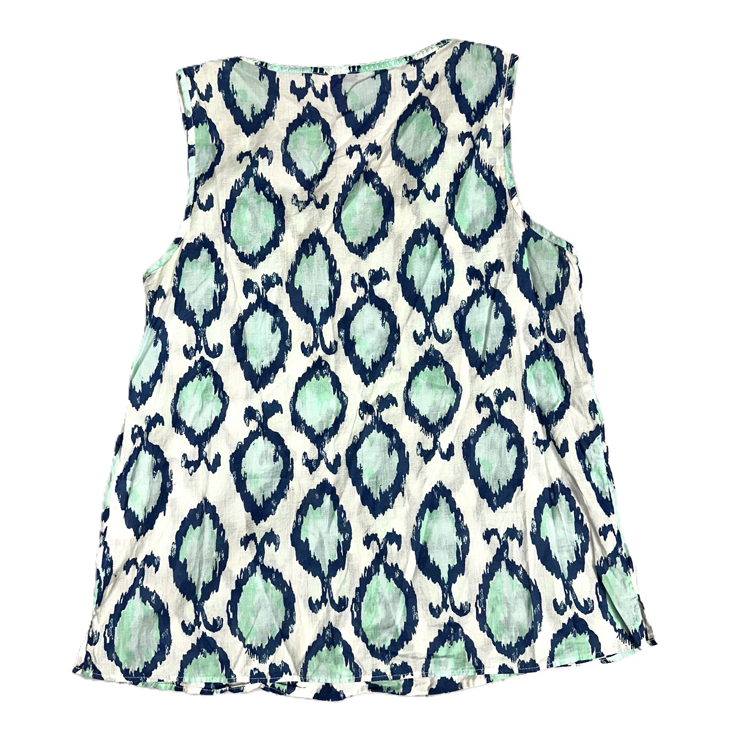 Top Sleeveless Designer By Lilly Pulitzer In Blue & White, Size: S