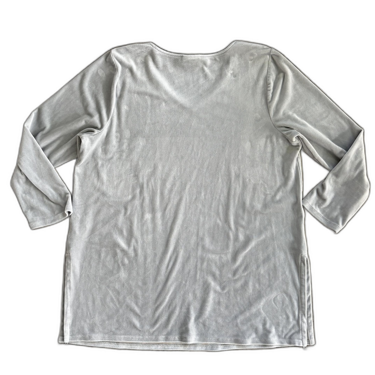 Top Long Sleeve By Pure Jill In Grey, Size: Xl