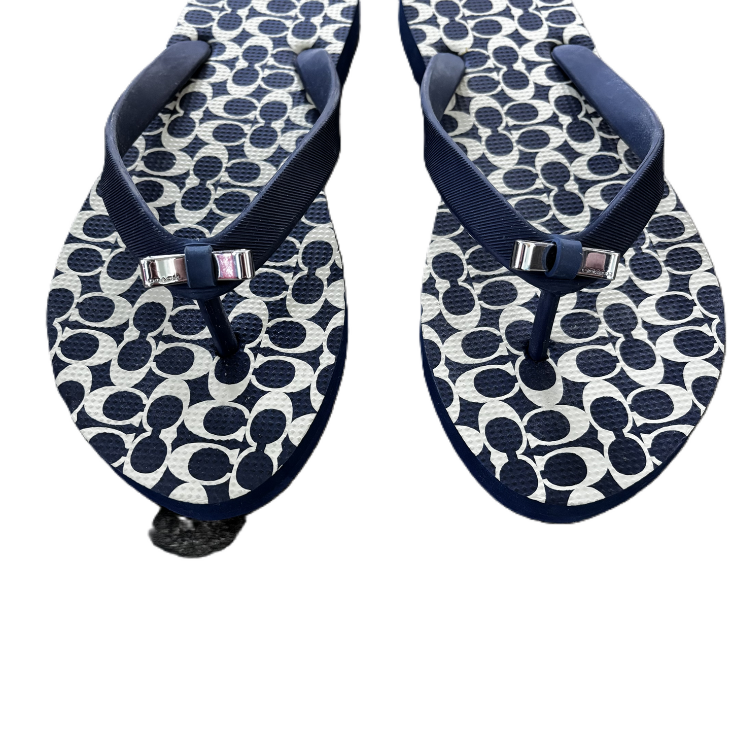 Sandals Designer By Coach In Navy, Size: 9.5