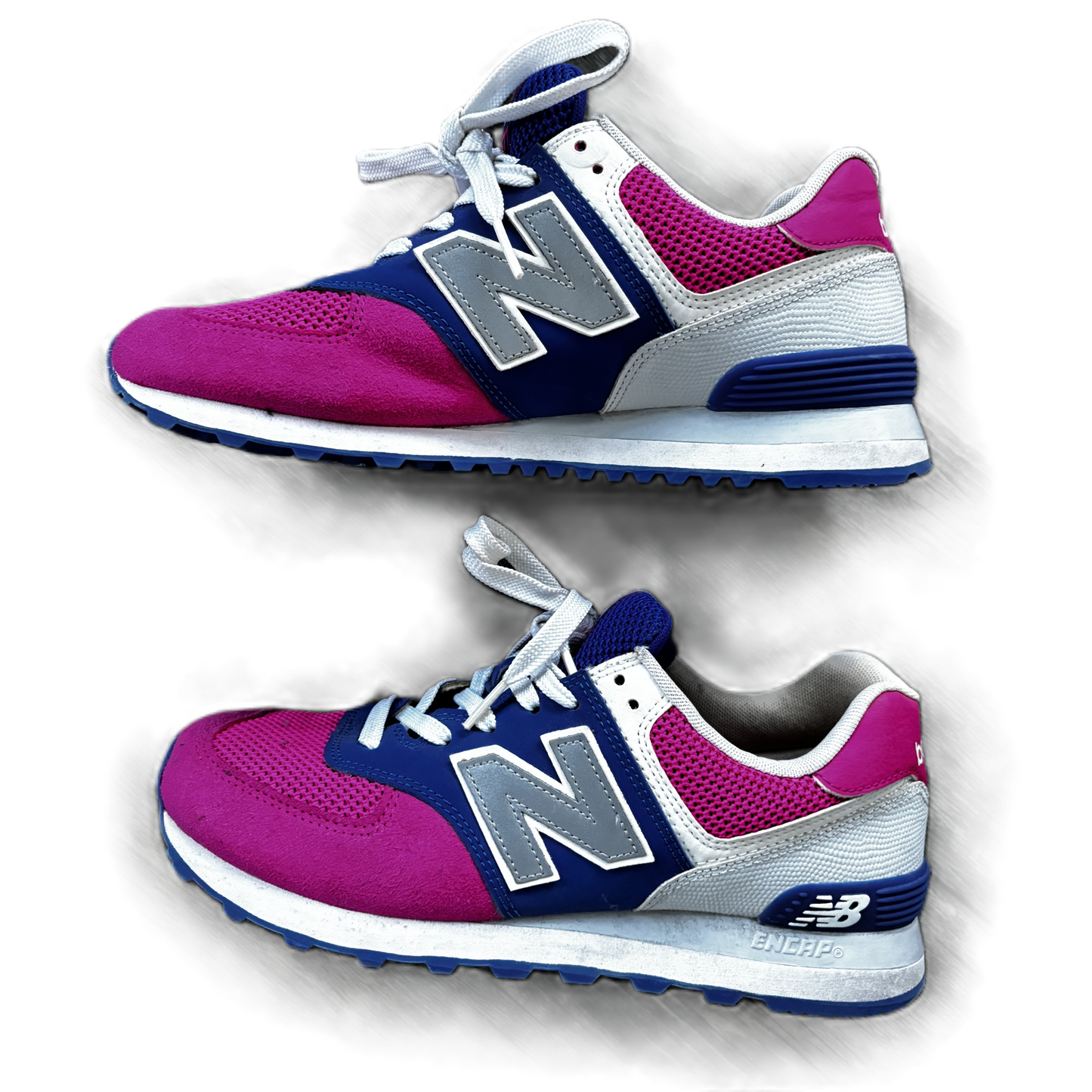 Shoes Sneakers By New Balance In Blue & Pink, Size: 9