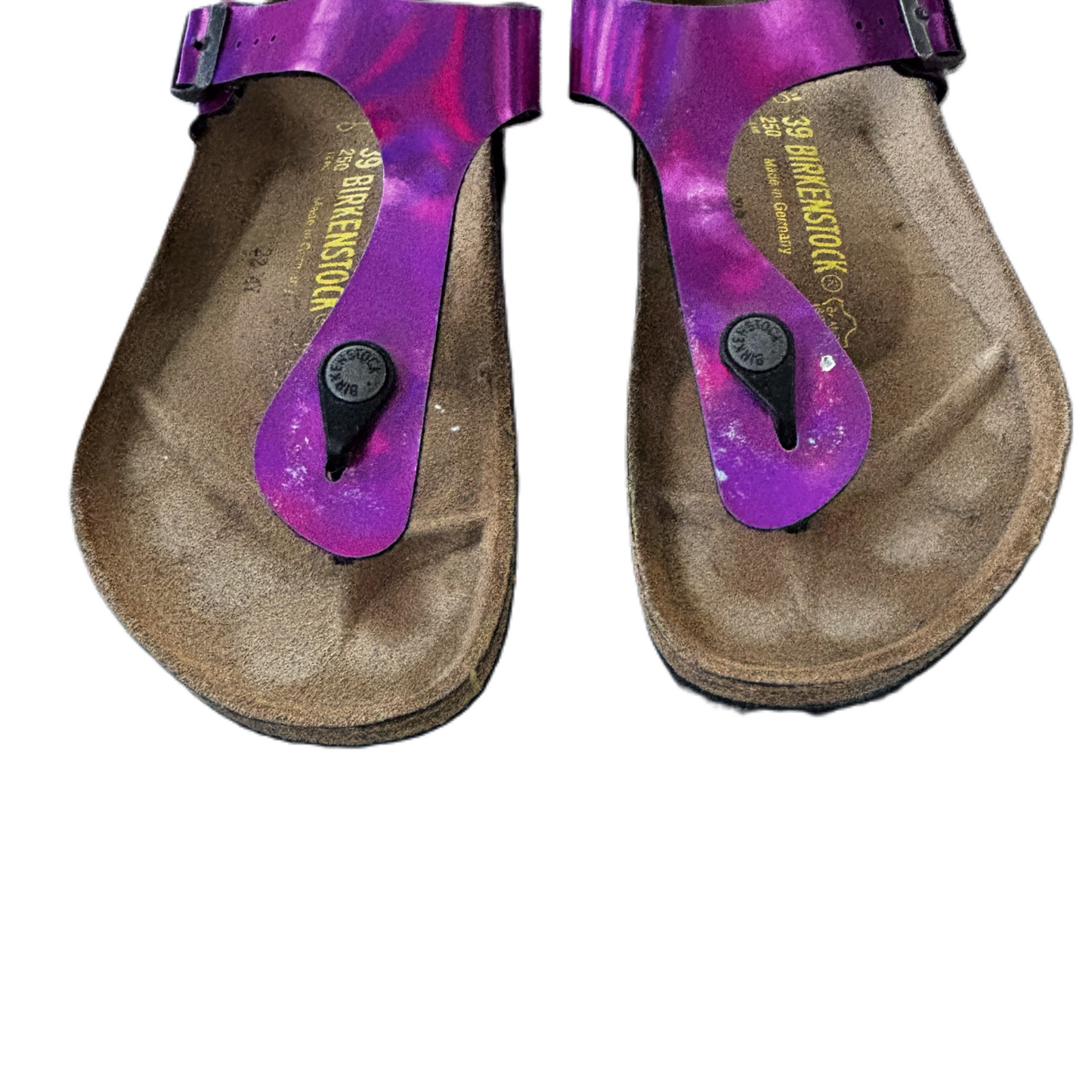 Sandals Flats By Birkenstock In Purple, Size: 8