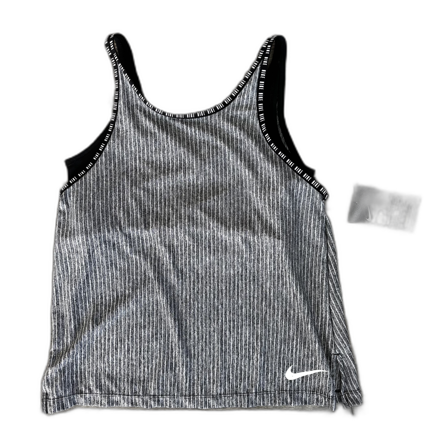 Athletic Tank Top By Nike Apparel In Striped Pattern, Size: L