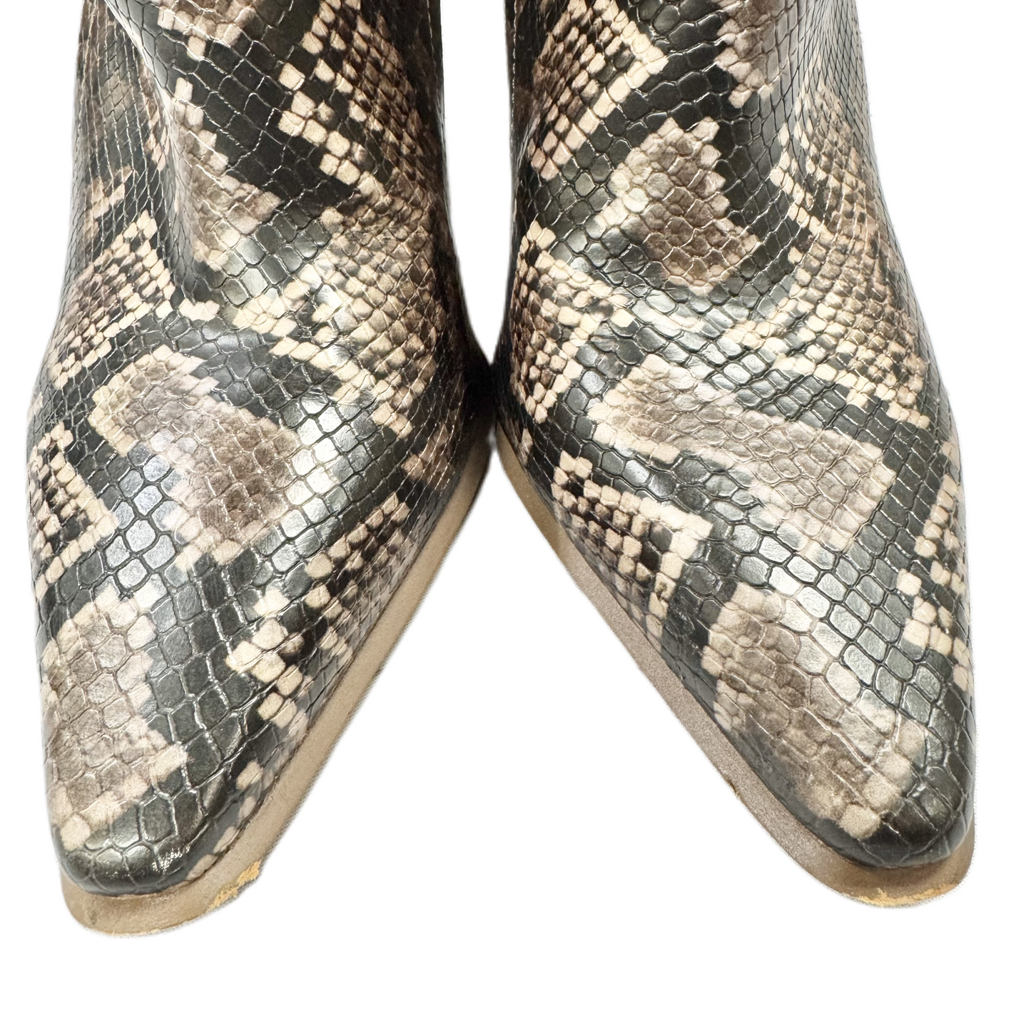 Boots Ankle Heels By Jennifer Lopez In Snakeskin Print, Size: 9.5