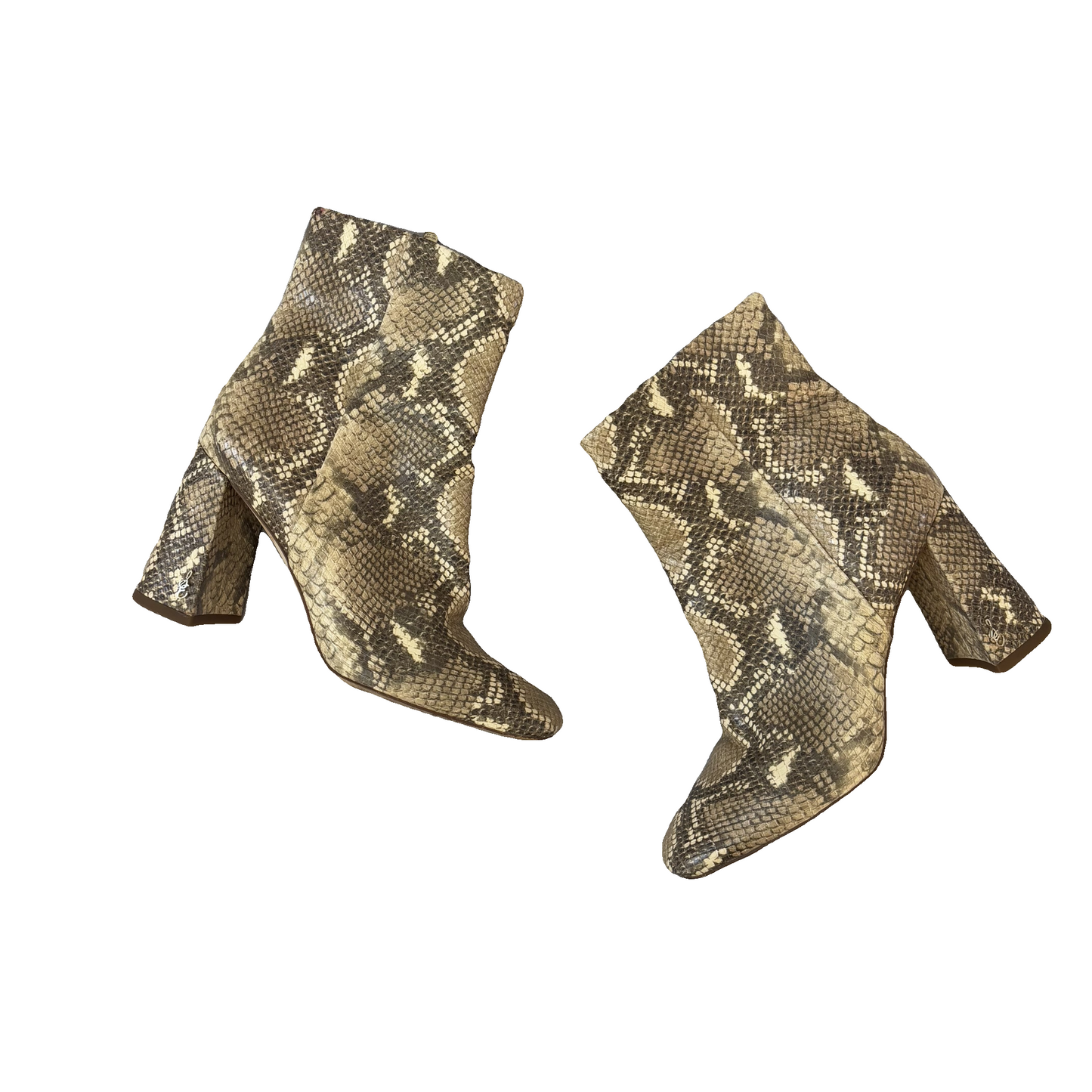Boots Ankle Heels By Sam Edelman In Snakeskin Print, Size: 6