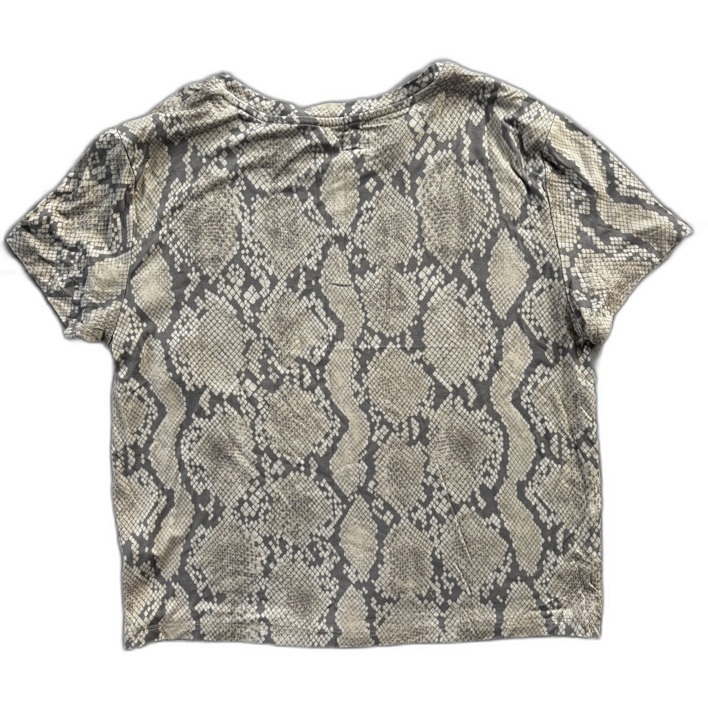 Top Short Sleeve By Babaton In Snakeskin Print, Size: M