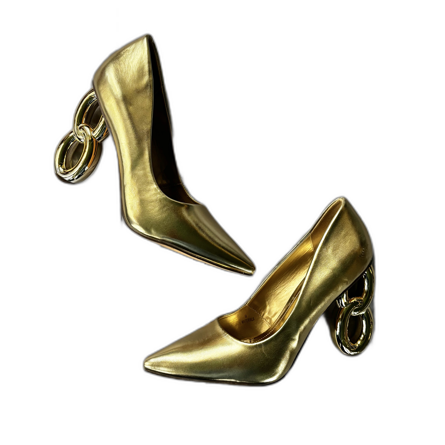 Shoes Heels Block By Clothes Mentor In Gold, Size: 9