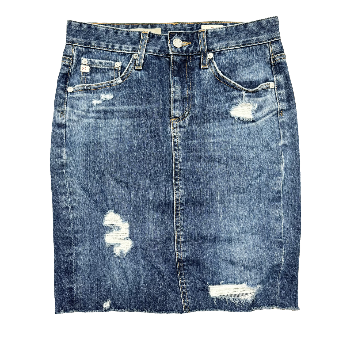 Skirt Mini & Short By Adriano Goldschmied In Blue Denim, Size: 2