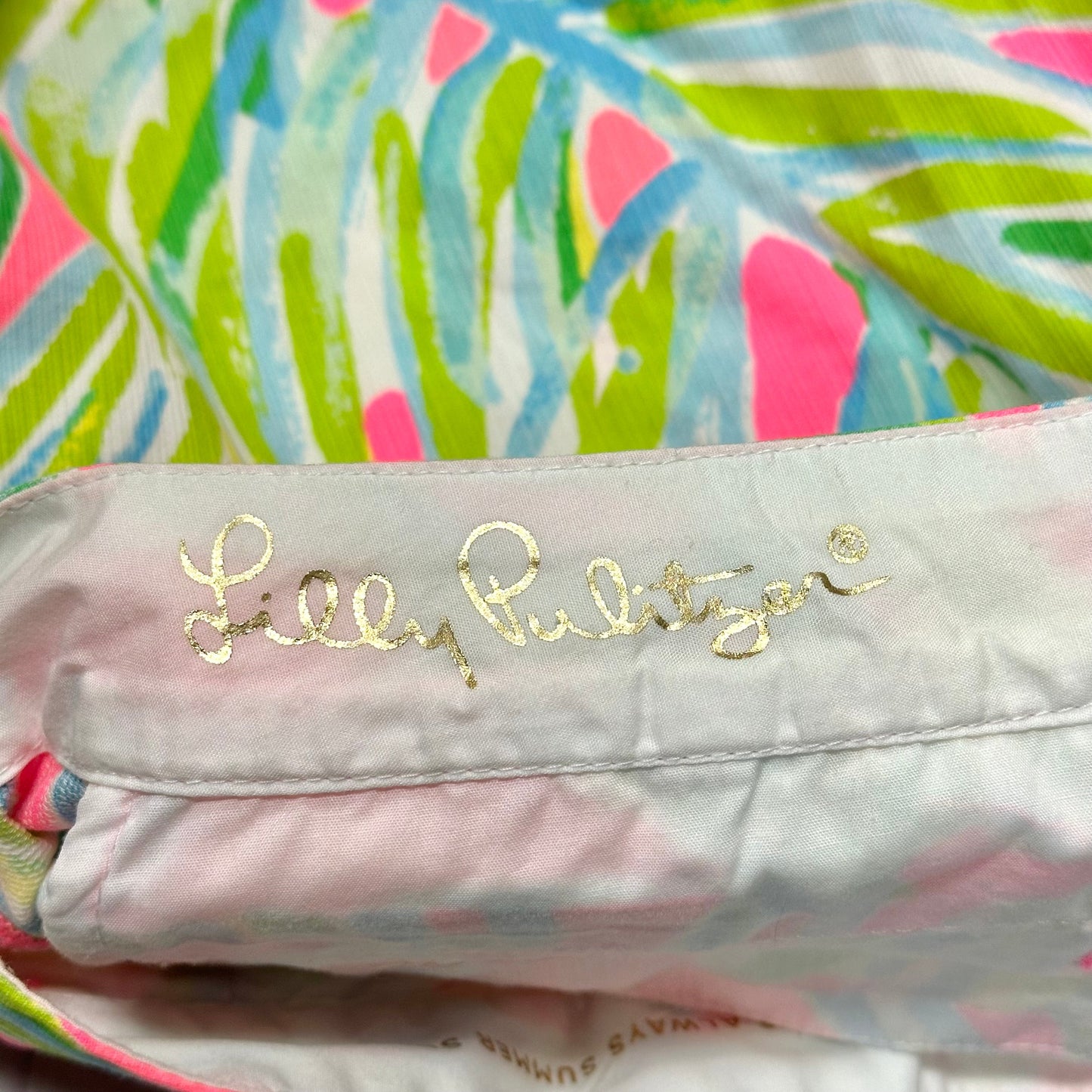 Shorts Designer By Lilly Pulitzer In Green & Pink, Size: 4