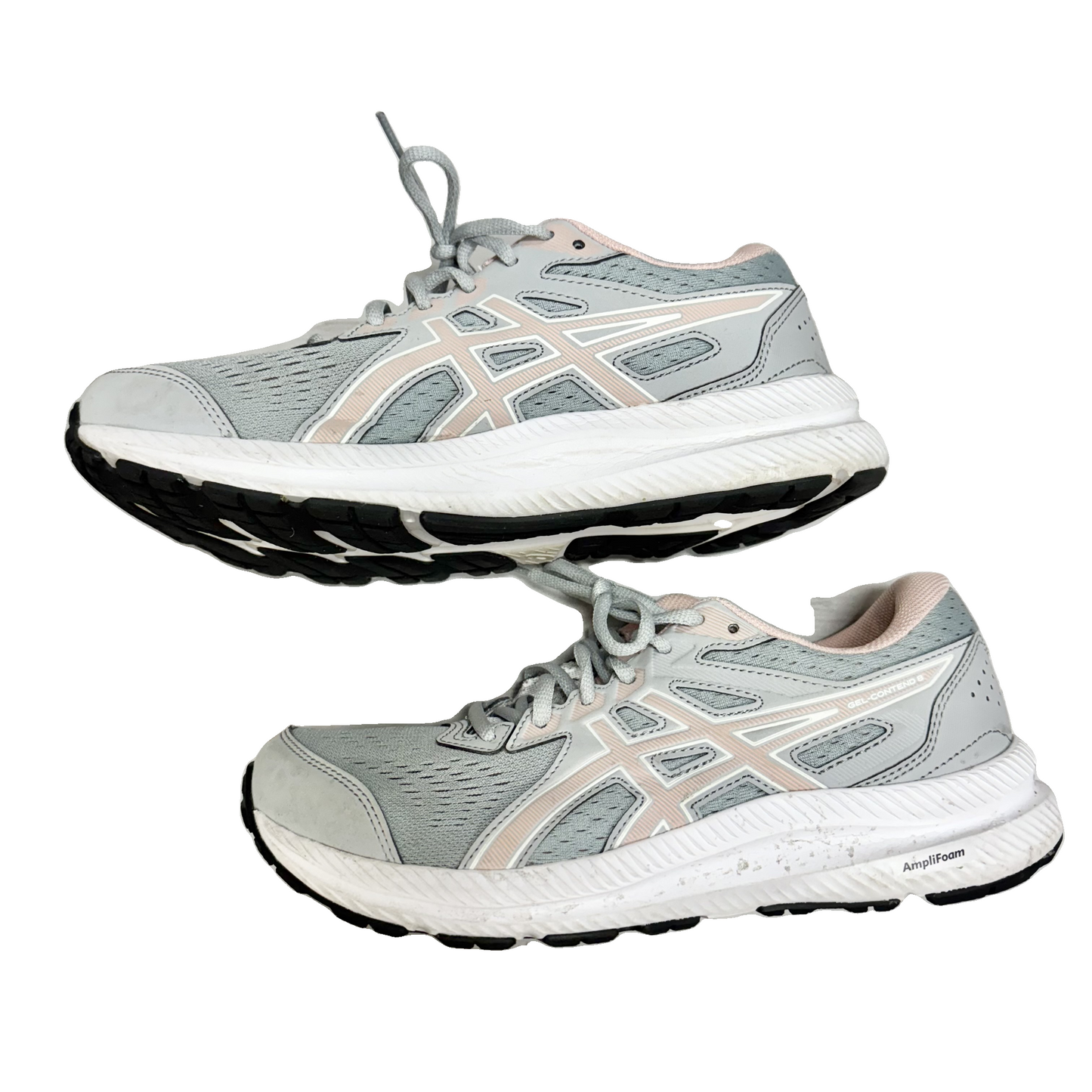 Shoes Athletic By Asics In Grey & Pink, Size: 8.5