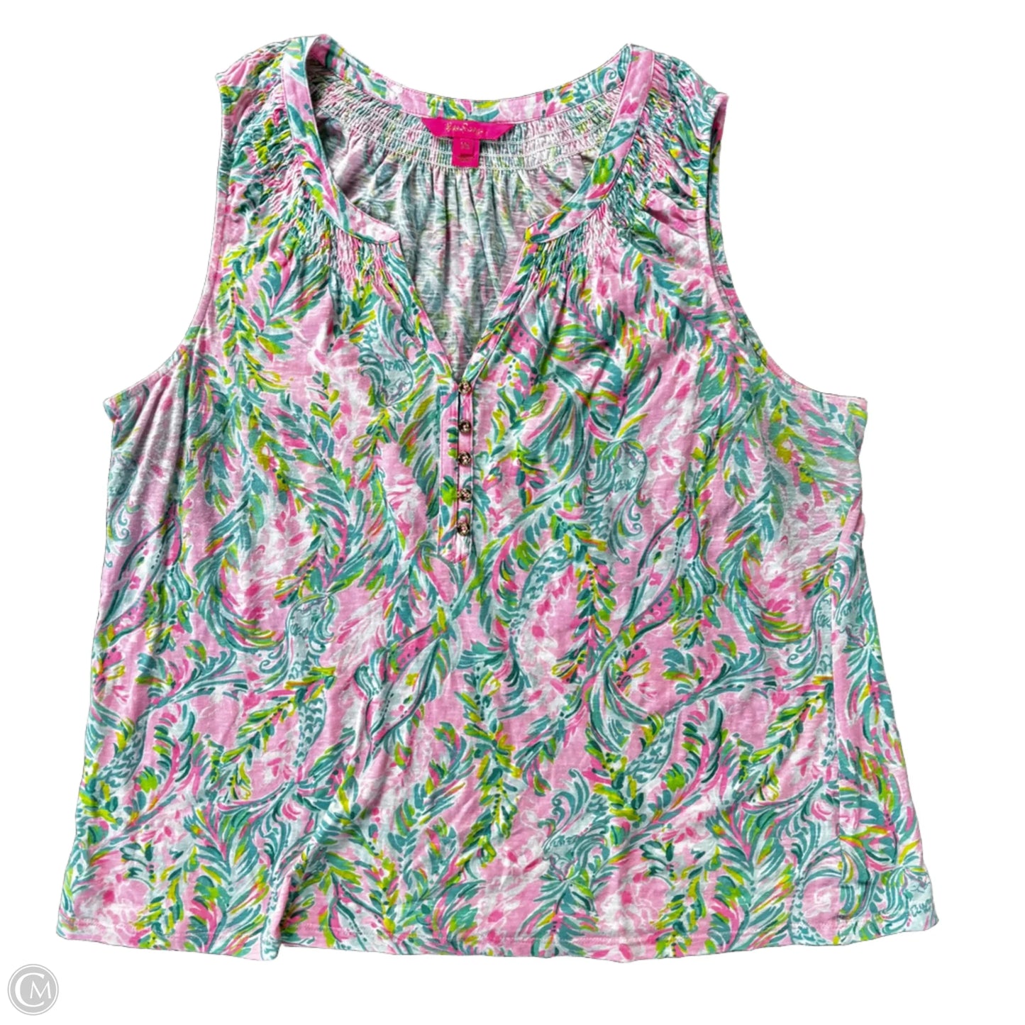 Top Sleeveless Designer By Lilly Pulitzer In Pink, Size: Xxl