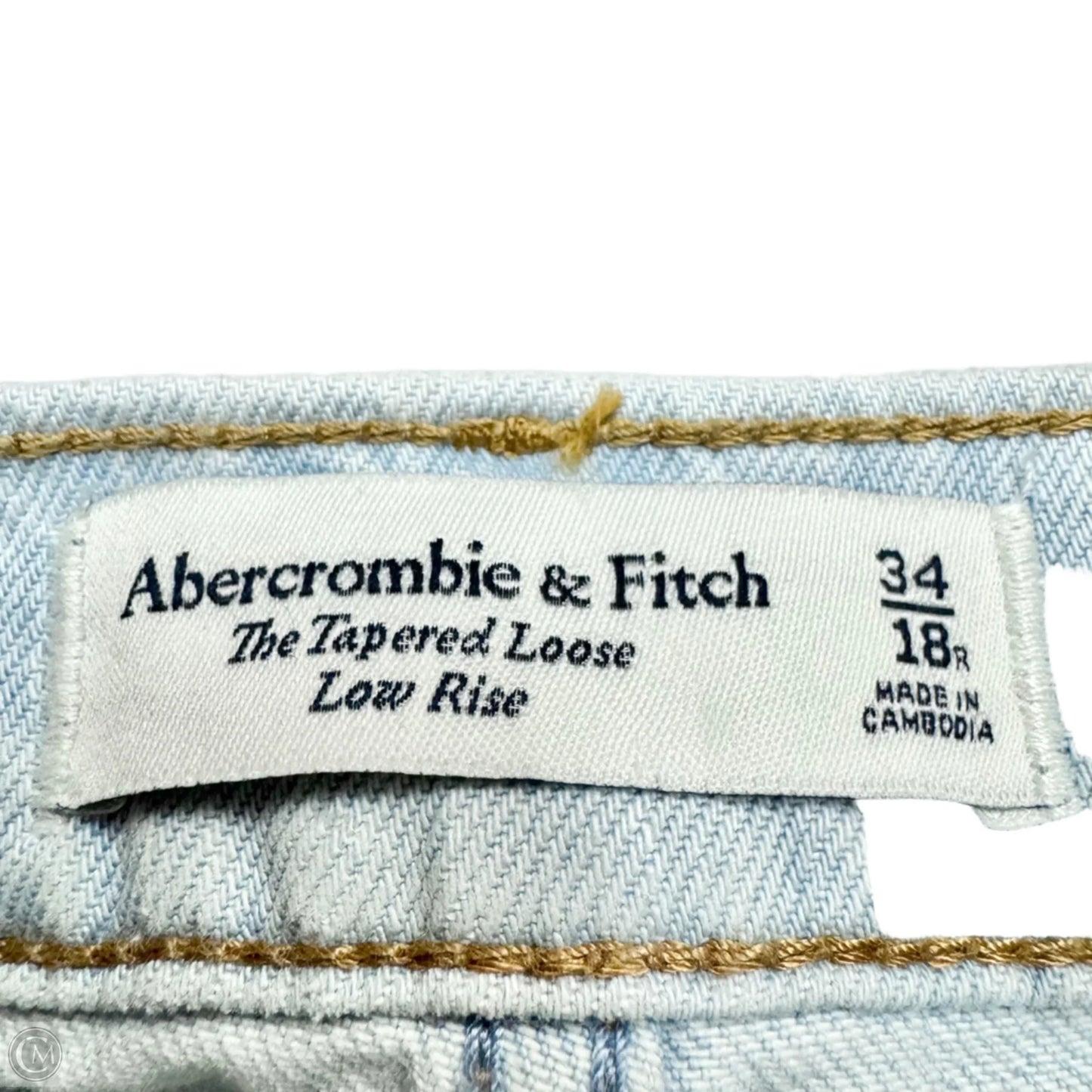 Jeans Boyfriend By Abercrombie And Fitch In Blue Denim, Size: 18