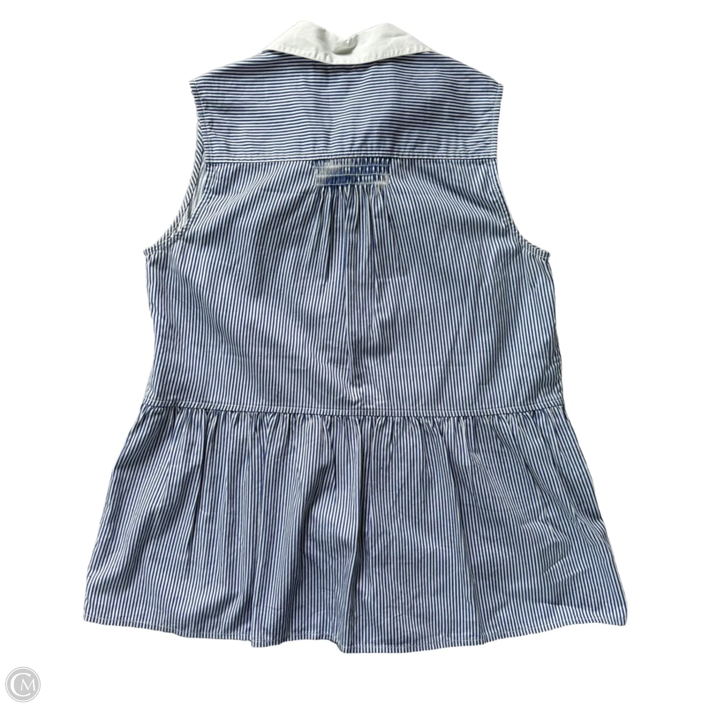 Top Sleeveless Designer By Kate Spade In Striped Pattern, Size: S