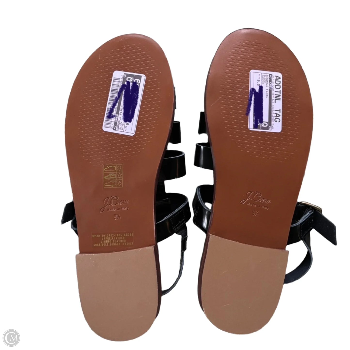 Sandals Flats By J. Crew In Black, Size: 9.5