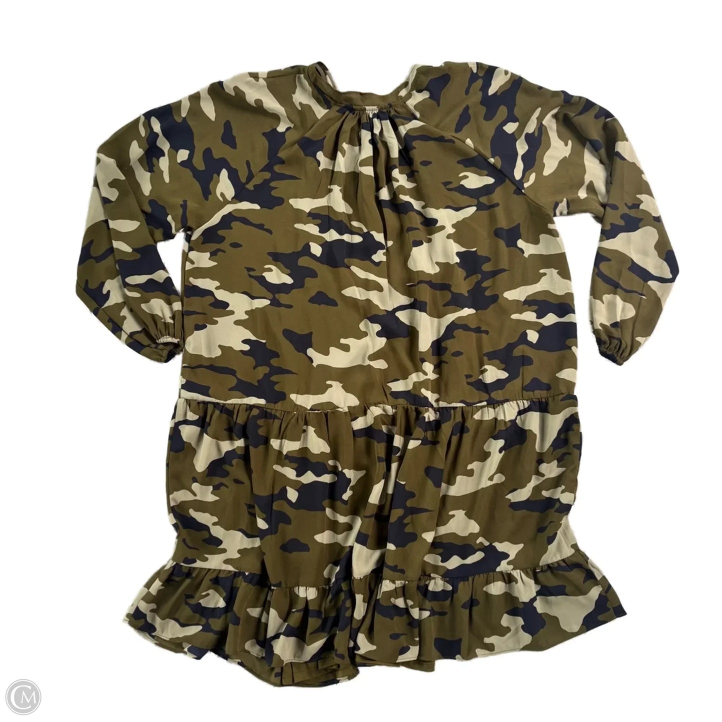 Dress Casual Midi By Banana Republic In Camouflage Print, Size: L