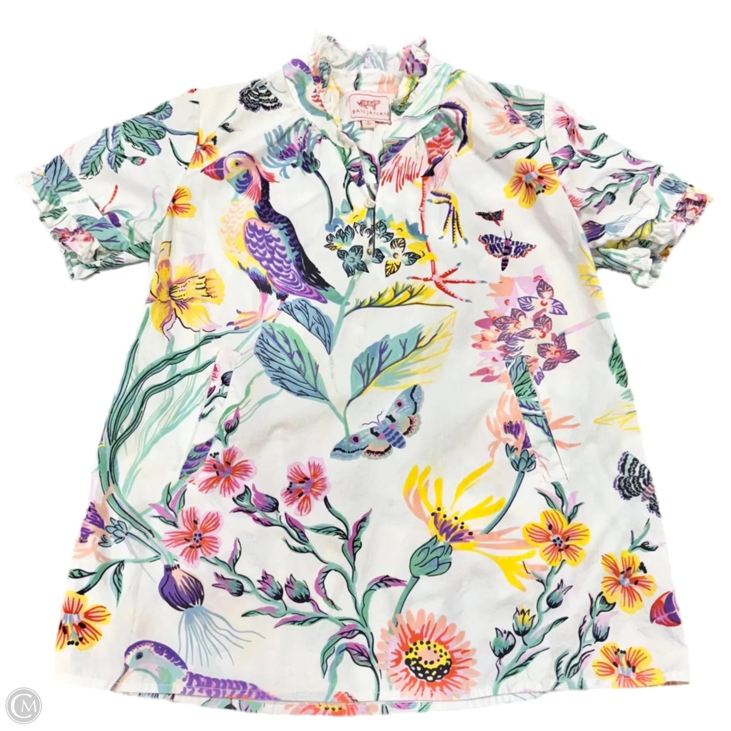 Top Short Sleeve By Banjanan In Multi-colored, Size: S